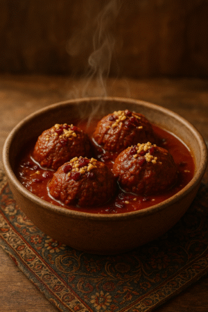 کوفته انار و گردو با رب انار