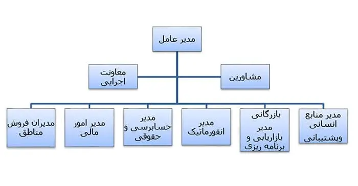 چارت سازمانی شرکت پخش یک و یک