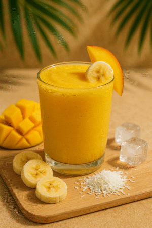 اسموتی استوایی با نکتار انبه و موز