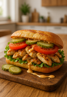 20250820_1113_Gourmet Chicken Sandwich_simple_compose_01k336tfvjerp8rhkpxk4a0mh3