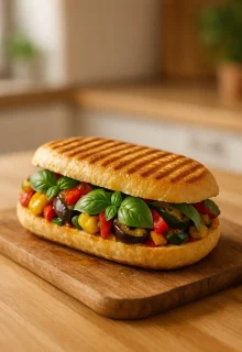 پانینی ایتالیایی با سبزیجات کنسروی یک و یک