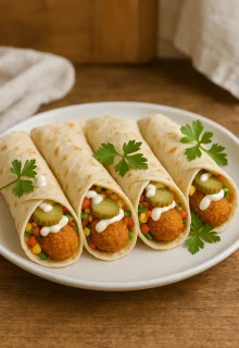 فلافل رول مدیترانه‌ای